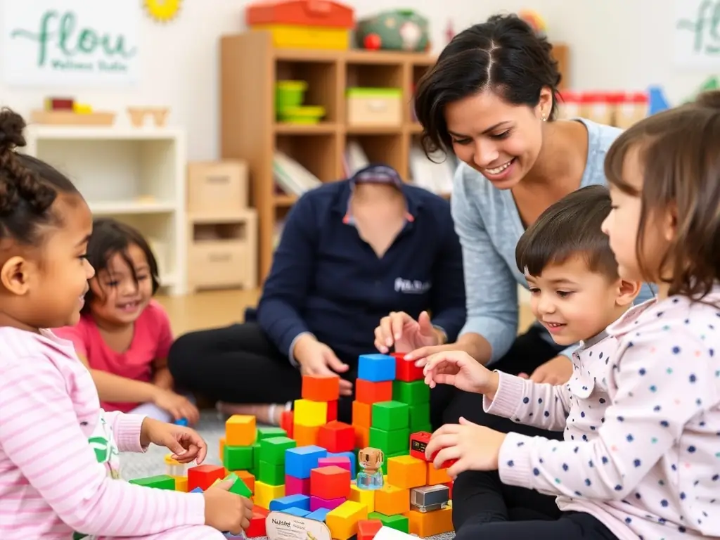 Children participating in an interactive occupational therapy session with various tools.